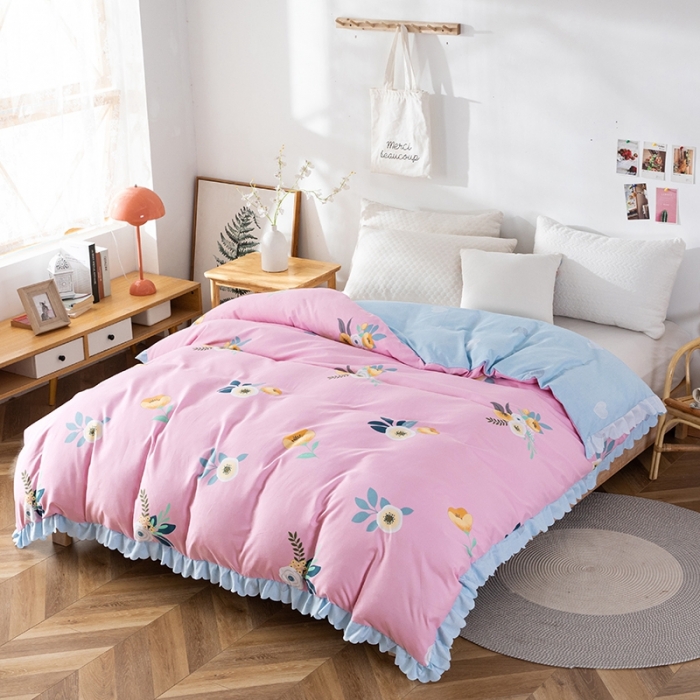 91家纺网 家纺一手货源 找家纺 纽缦 2020新款加厚磨毛床单款四件套 美丽人生