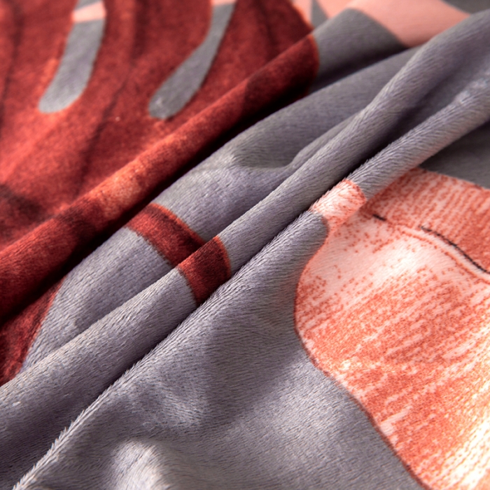 91家纺网 家纺一手货源 找家纺 纽缦 2020新款绒单层床裙四件套 花语灰