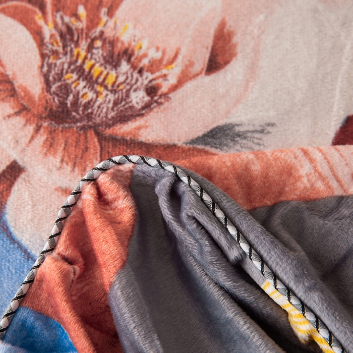 91家纺网 家纺一手货源 找家纺 纽缦 2020新款绒单层床裙四件套 花语灰