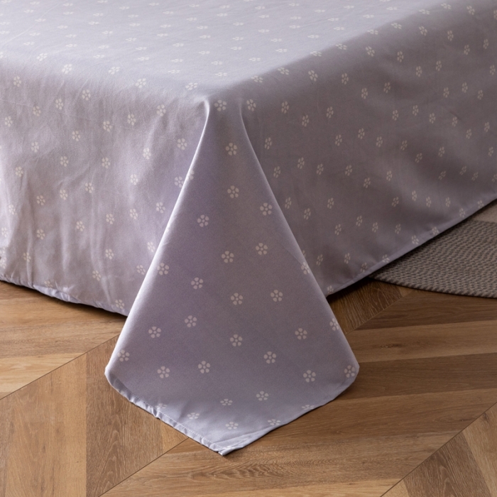 91家纺网 家纺一手货源 找家纺 纽缦 2020新款加厚磨毛床单款四件套 梦幻花田粉