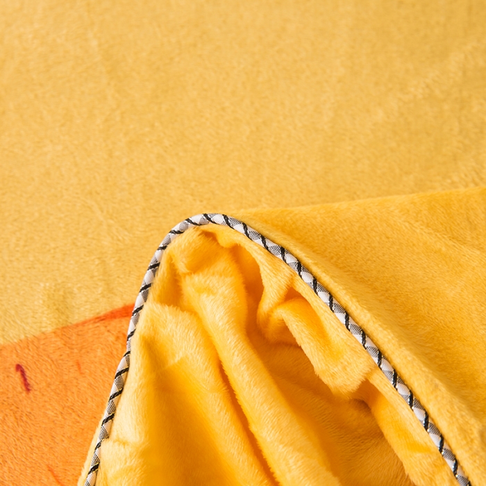 91家纺网 家纺一手货源 找家纺 纽缦 2020新款绒单层床裙四件套 萝卜兔子黄