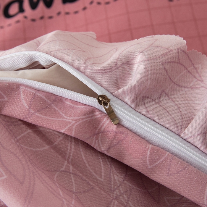 91家纺网 家纺一手货源 找家纺 纽缦 2020新款加厚磨毛床单款四件套 迷情草莓