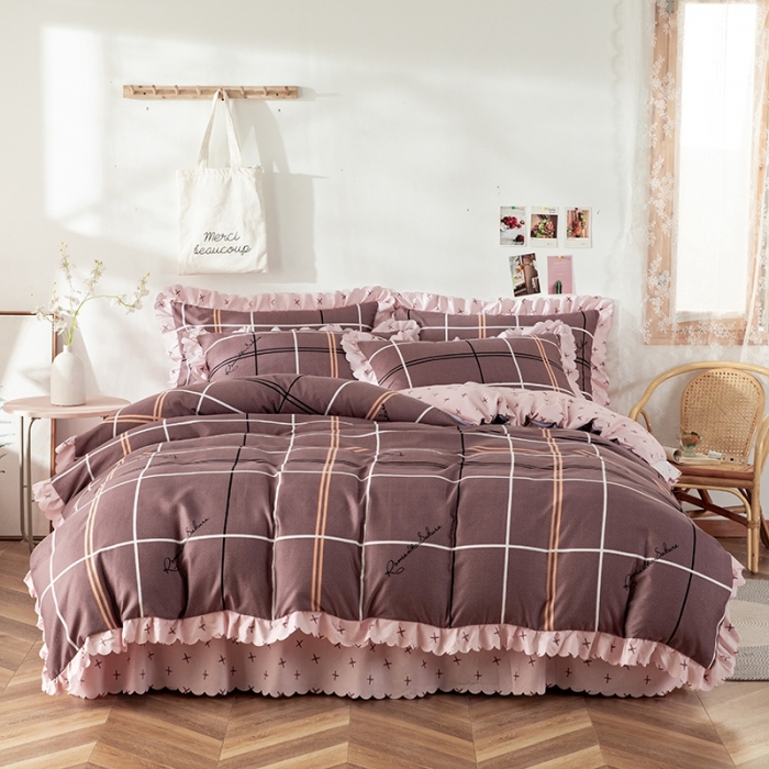 91家纺网 家纺一手货源 找家纺 纽缦 2020新款加厚磨毛床单款四件套 随想