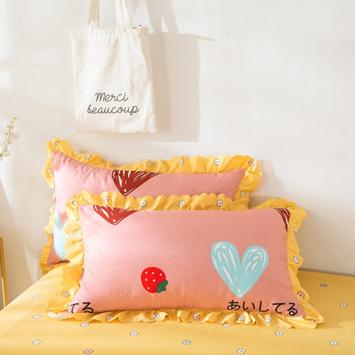 91家纺网 家纺一手货源 找家纺 纽缦 2020新款加厚磨毛床单款四件套 甜甜爱粉