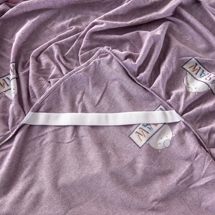 91家纺网 家纺一手货源 找家纺 纽缦 2020新款绒单层床裙四件套 小象