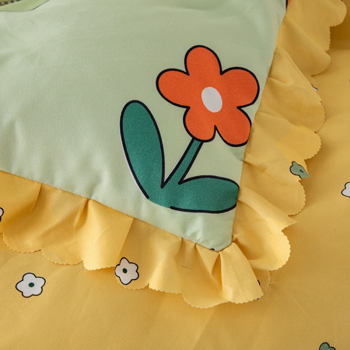 91家纺网 家纺一手货源 找家纺 纽缦 2020新款加厚磨毛床单款四件套 童年乐园