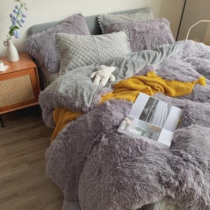 91家纺网 家纺一手货源 找家纺 （总）嗨购 2020新款水貂绒床裙四件套