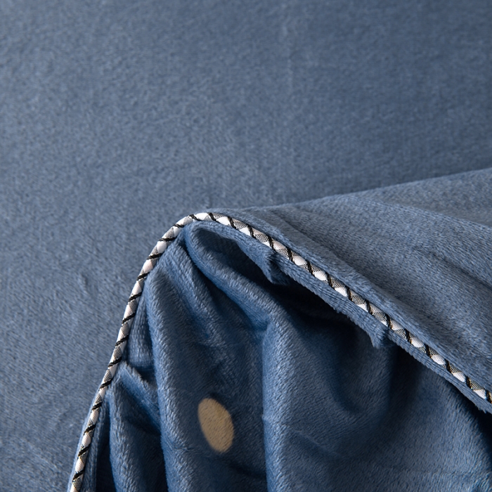 91家纺网 家纺一手货源 找家纺 纽缦 2020新款绒单层床裙四件套 鱼水深情天蓝