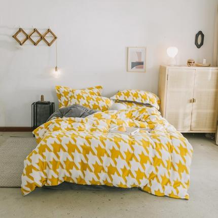 91家纺网 家纺一手货源 找家纺 （总）佰亿莱 2024新款提花舒棉绒四件套