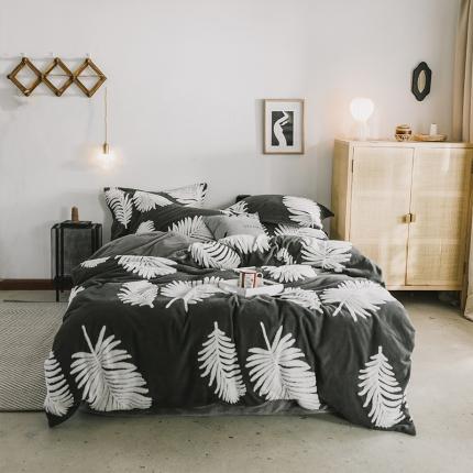 91家纺网 家纺一手货源 找家纺 （总）佰亿莱 2024新款提花舒棉绒四件套