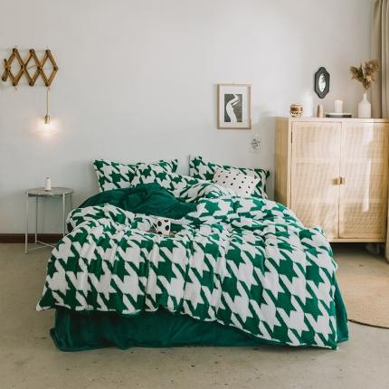 91家纺网 家纺一手货源 找家纺 （总）佰亿莱 2024新款提花舒棉绒四件套