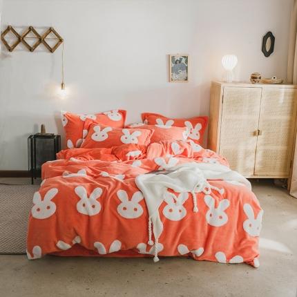 91家纺网 家纺一手货源 找家纺 （总）佰亿莱 2024新款提花舒棉绒四件套