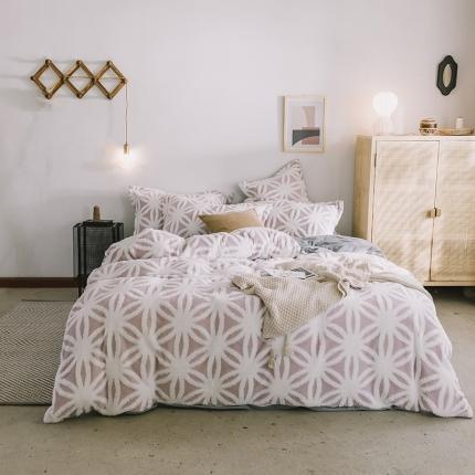 91家纺网 家纺一手货源 找家纺 （总）佰亿莱 2024新款提花舒棉绒四件套