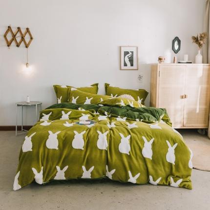 91家纺网 家纺一手货源 找家纺 （总）佰亿莱 2024新款提花舒棉绒四件套