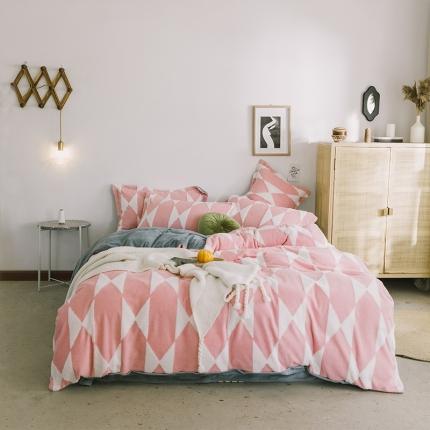 91家纺网 家纺一手货源 找家纺 （总）佰亿莱 2024新款提花舒棉绒四件套