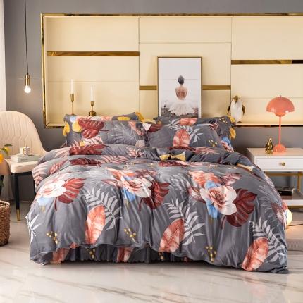 91家纺网 家纺一手货源 找家纺 （总）纽缦 2020新款绒夹棉床裙四件套