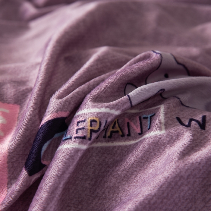 91家纺网 家纺一手货源 找家纺 纽缦 2020新款绒夹棉床裙四件套 小象