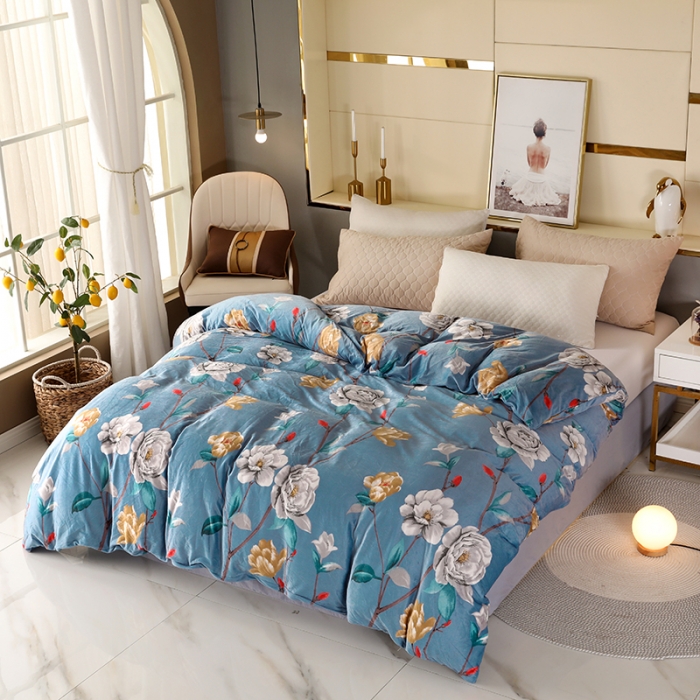 91家纺网 家纺一手货源 找家纺 纽缦 2020新款单被套 繁花洛洛