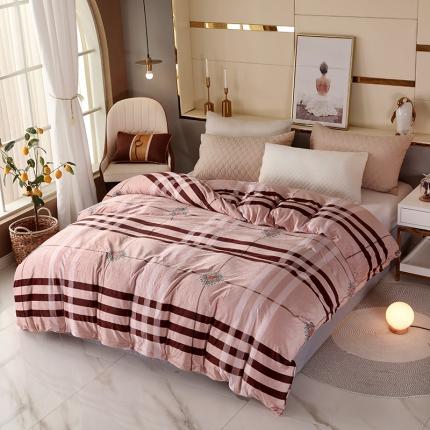 91家纺网 家纺一手货源 找家纺 纽缦 2020新款单被套 花格子