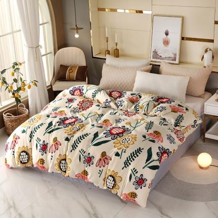 91家纺网 家纺一手货源 找家纺 纽缦 2020新款单被套 花花世界