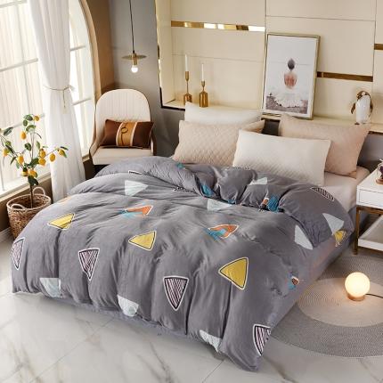 纽缦 2020新款单被套 几何图案灰