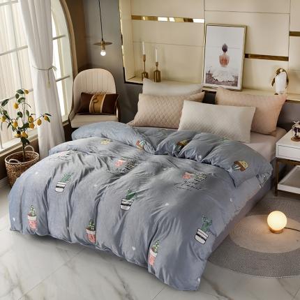 纽缦 2020新款单被套 仙人掌灰