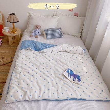 91家纺网 家纺一手货源 找家纺 （总）星期八2020新款双层宝宝绒盖毯被毯子毛毯模特图