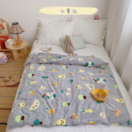 91家纺网 家纺一手货源 找家纺 （总）星期八2020新款双层宝宝绒盖毯被毯子毛毯模特图