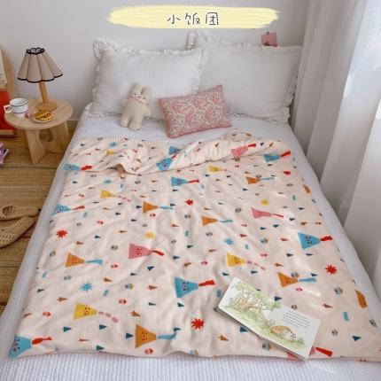 91家纺网 家纺一手货源 找家纺 （总）星期八2020新款双层宝宝绒盖毯被毯子毛毯模特图