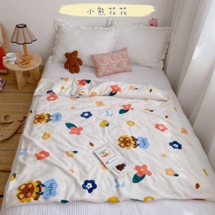 91家纺网 家纺一手货源 找家纺 （总）星期八2020新款双层宝宝绒盖毯被毯子毛毯模特图