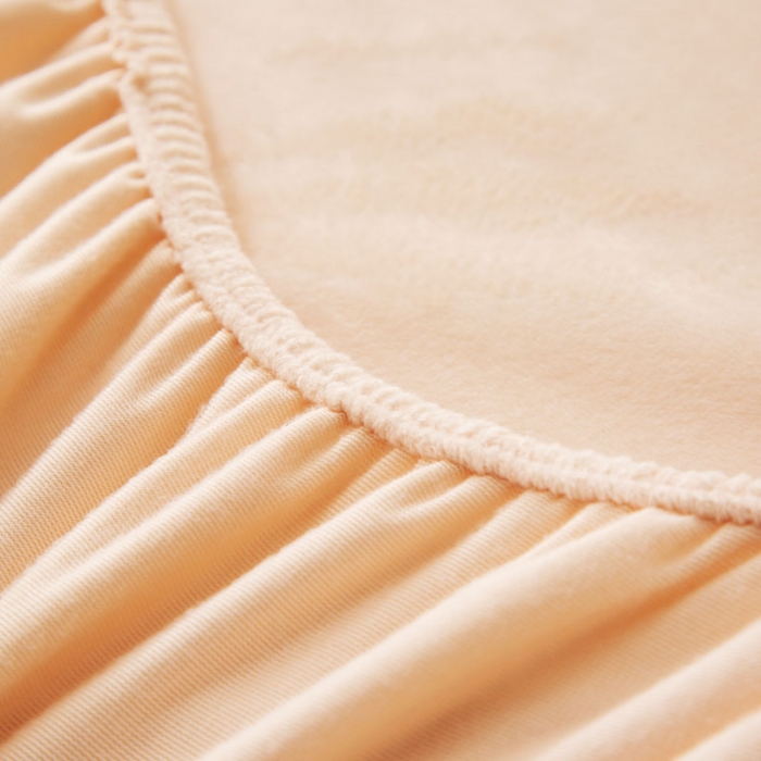 91家纺网 家纺一手货源 找家纺 梦家居 2020秋冬单品水晶绒床笠 浅米色