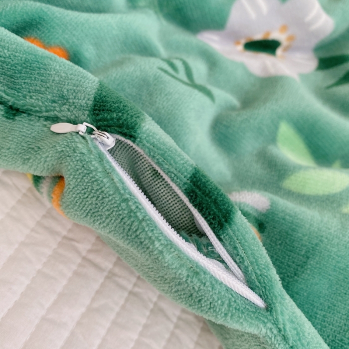 91家纺网 家纺一手货源 找家纺 星期八2020新款双层宝宝绒盖毯被毯子毛毯实拍图 森林