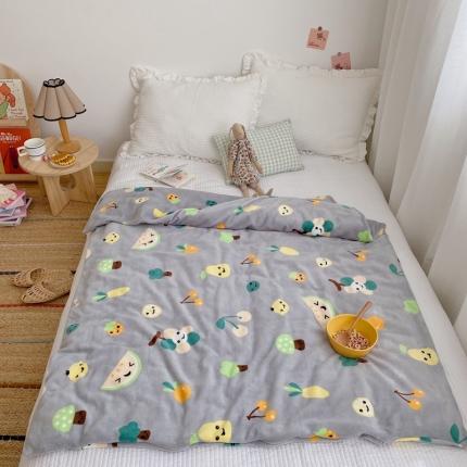 星期八2020新款双层宝宝绒盖毯被毯子毛毯实拍图 水果派