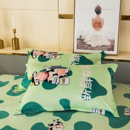 91家纺网 家纺一手货源 找家纺 纽缦 2020新款信封枕套一对 奶牛块