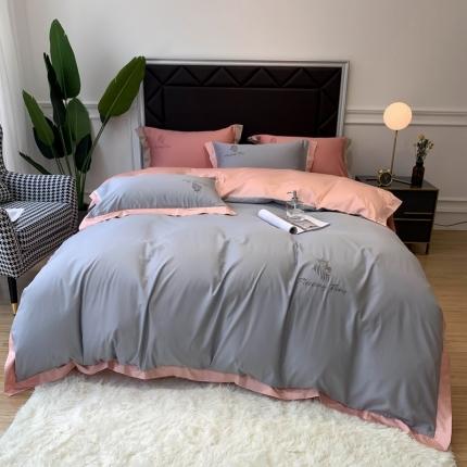 91家纺网 家纺一手货源 找家纺 （总）优悦 2020新款水洗冰丝四件套罗曼系列