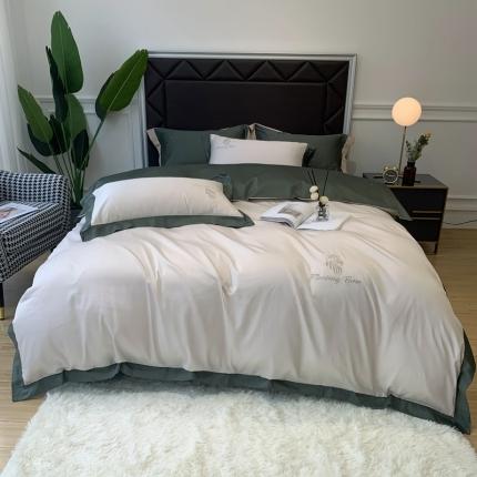 91家纺网 家纺一手货源 找家纺 优悦 2020新款水洗冰丝四件套罗曼系列 实拍图-钻石白