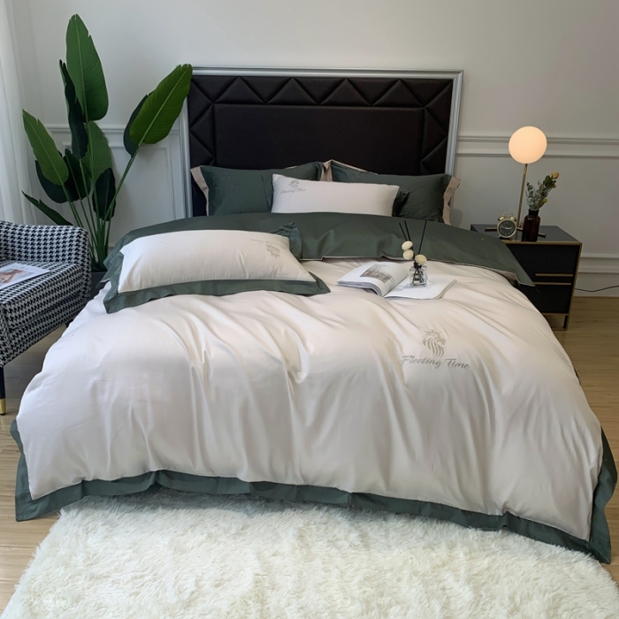 91家纺网 家纺一手货源 找家纺 优悦 2020新款水洗冰丝四件套罗曼系列 实拍图-钻石白