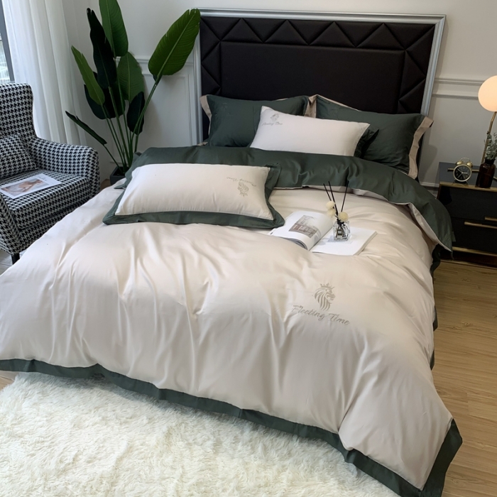 91家纺网 家纺一手货源 找家纺 优悦 2020新款水洗冰丝四件套罗曼系列 实拍图-钻石白