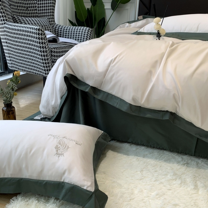 91家纺网 家纺一手货源 找家纺 优悦 2020新款水洗冰丝四件套罗曼系列 实拍图-钻石白