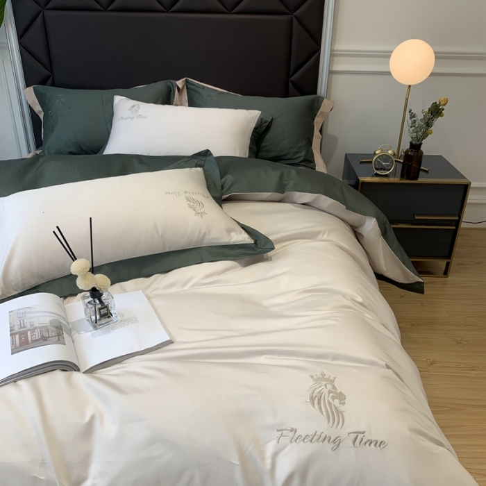 91家纺网 家纺一手货源 找家纺 优悦 2020新款水洗冰丝四件套罗曼系列 实拍图-钻石白