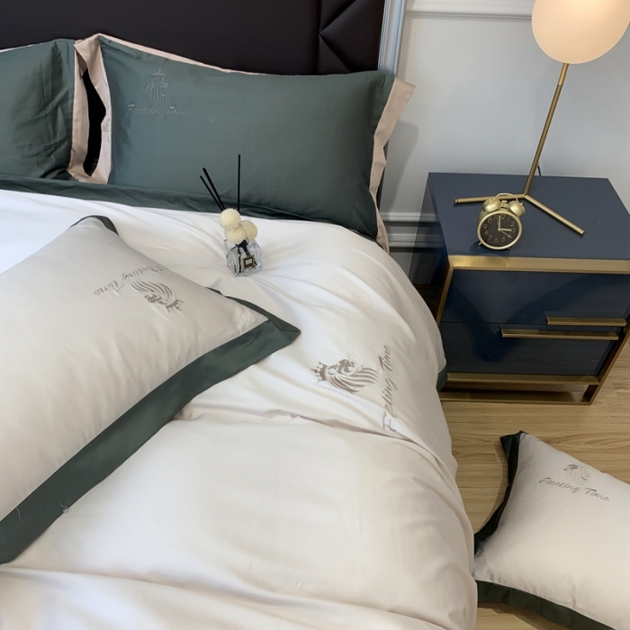 91家纺网 家纺一手货源 找家纺 优悦 2020新款水洗冰丝四件套罗曼系列 实拍图-钻石白