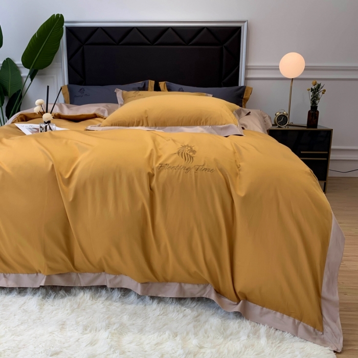 91家纺网 家纺一手货源 找家纺 优悦 2020新款水洗冰丝四件套罗曼系列 实拍图-耀沙金