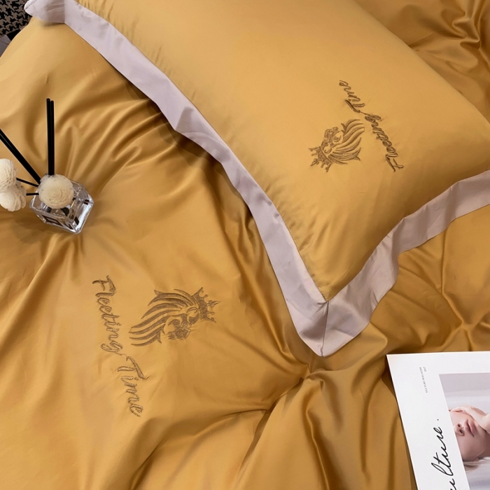 91家纺网 家纺一手货源 找家纺 优悦 2020新款水洗冰丝四件套罗曼系列 实拍图-耀沙金