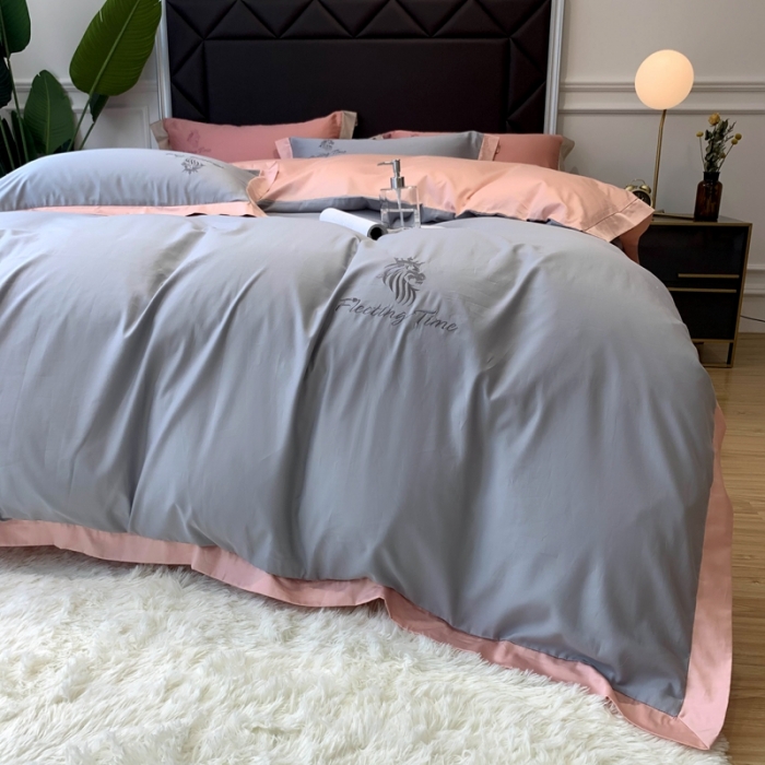 91家纺网 家纺一手货源 找家纺 优悦 2020新款水洗冰丝四件套罗曼系列 实拍图-星辰银