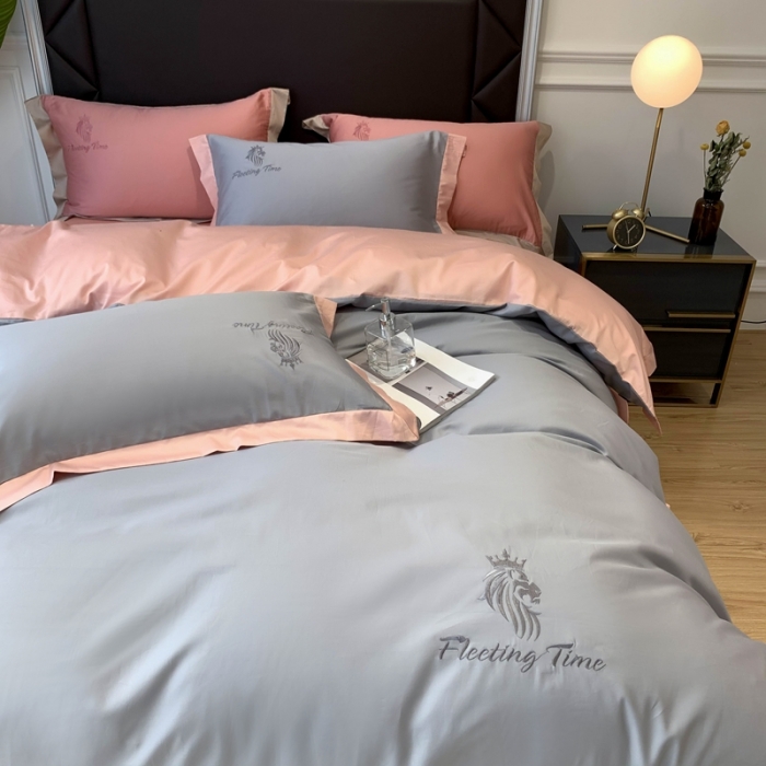 91家纺网 家纺一手货源 找家纺 优悦 2020新款水洗冰丝四件套罗曼系列 实拍图-星辰银