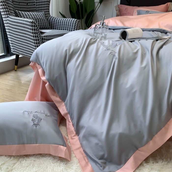 91家纺网 家纺一手货源 找家纺 优悦 2020新款水洗冰丝四件套罗曼系列 实拍图-星辰银