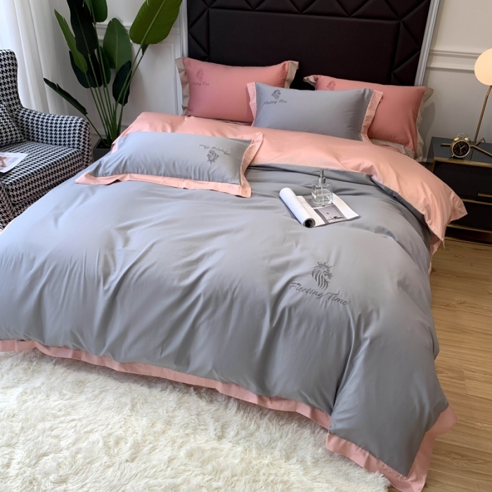 91家纺网 家纺一手货源 找家纺 优悦 2020新款水洗冰丝四件套罗曼系列 实拍图-星辰银