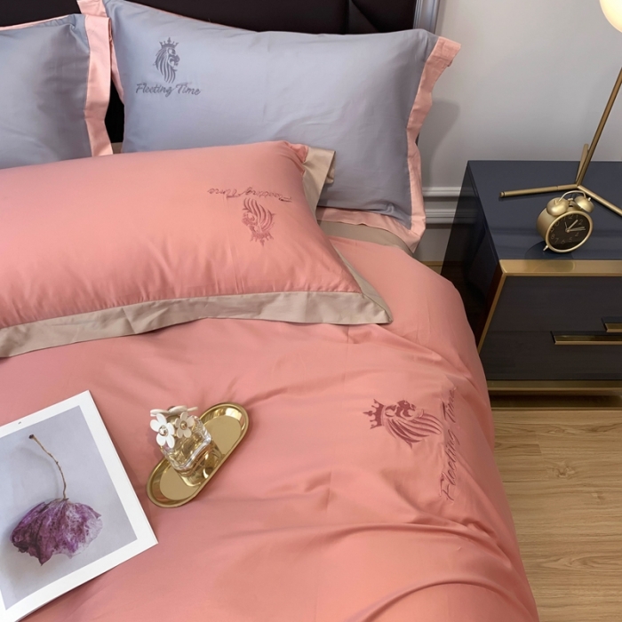 91家纺网 家纺一手货源 找家纺 优悦 2020新款水洗冰丝四件套罗曼系列 实拍图-仙桃粉