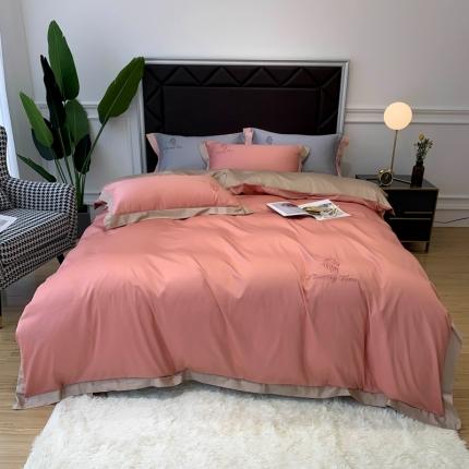 优悦 2020新款水洗冰丝四件套罗曼系列 实拍图-仙桃粉