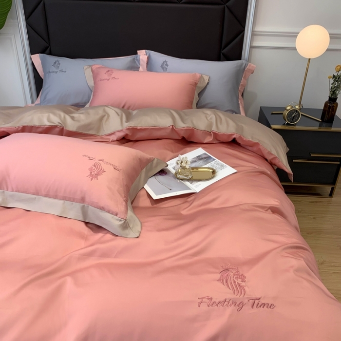 91家纺网 家纺一手货源 找家纺 优悦 2020新款水洗冰丝四件套罗曼系列 实拍图-仙桃粉